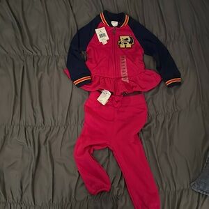NWT RALPH LAUREN Baby Girl 2 Piece Set Size 12M Pink